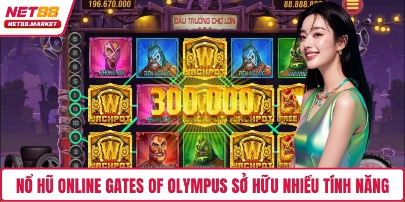Nổ hũ online Gates of Olympus sở hữu nhiều tính năng